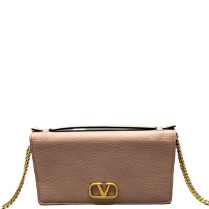 Valentino Crossbody Bag Grained Calfskin Light Tan Valentino Crossbody Bag Grained Calfskin Light Tan