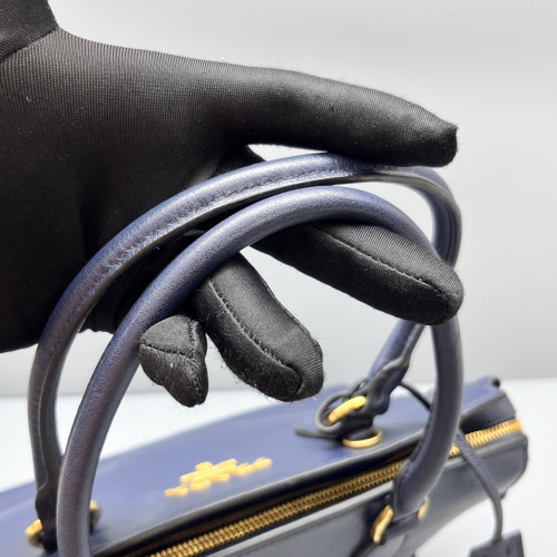Prada Handbag Calfskin Dark Blue