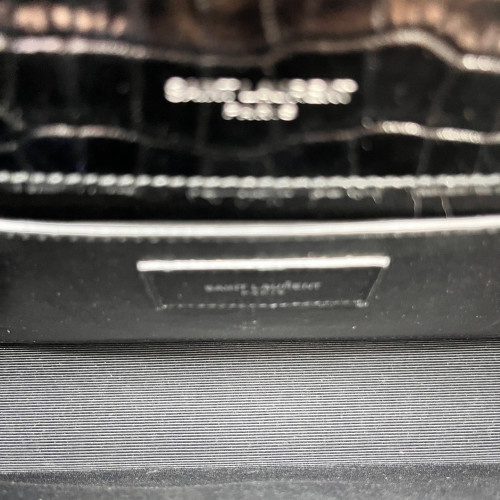 Yves Saint Laurent Small Kate Crossbody Bag Calfskin Crocodile Embossed Black Yves Saint Laurent Small Kate Crossbody Bag Calfskin Crocodile Embossed Black