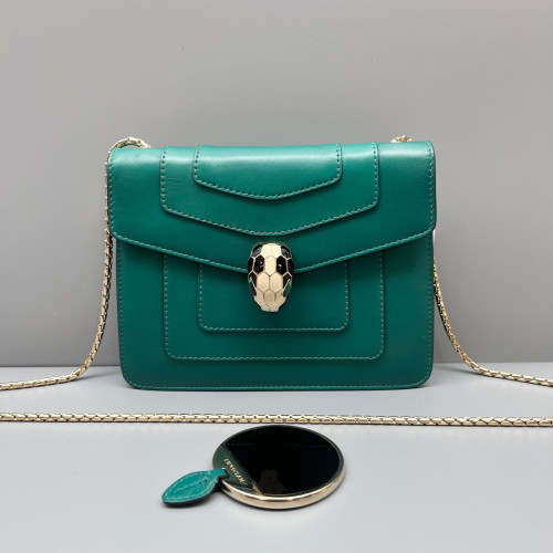 Bvlgari Small Serpenti Forever Shoulder Bag Calfskin Green