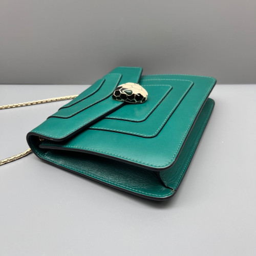 Bvlgari Small Serpenti Forever Shoulder Bag Calfskin Green