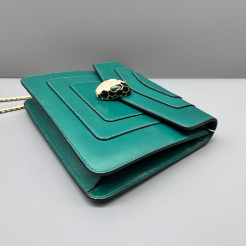 Bvlgari Small Serpenti Forever Shoulder Bag Calfskin Green
