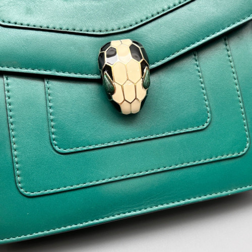 Bvlgari Small Serpenti Forever Shoulder Bag Calfskin Green
