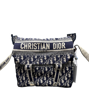 Dior Medium Diorcamp Messenger Oblique Blue Beige