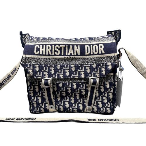 Dior Medium Diorcamp Messenger Oblique Blue Beige