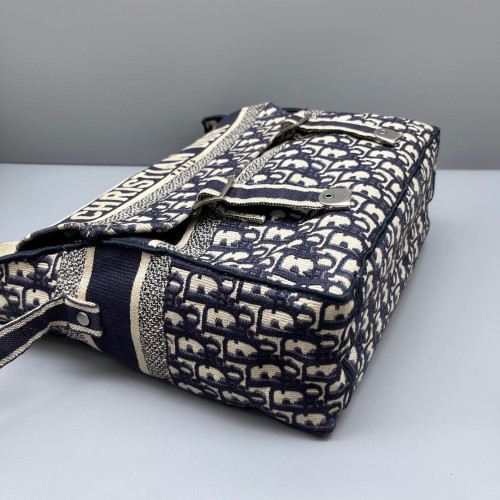 Dior Medium Diorcamp Messenger Oblique Blue Beige