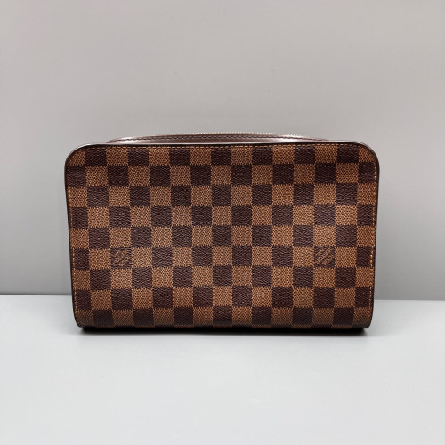 Louis Vuitton Pochette Saint Louis Clutch Damier Ebene Brown