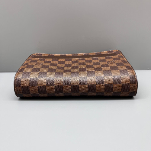 Louis Vuitton Pochette Saint Louis Clutch Damier Ebene Brown