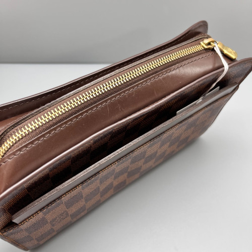 Louis Vuitton Pochette Saint Louis Clutch Damier Ebene Brown