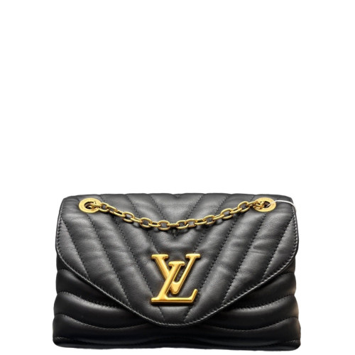 Louis Vuitton New Wave Chain Bag MM NM Calfskin Black