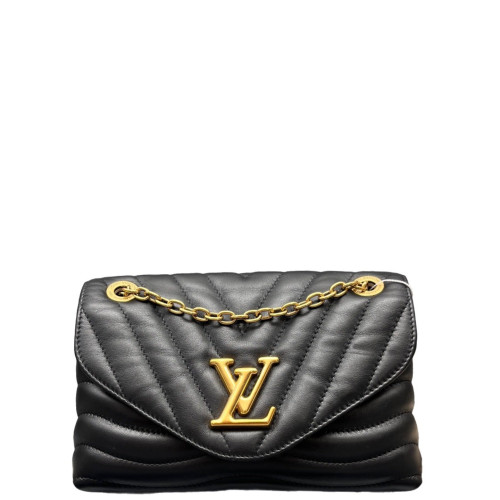 Louis Vuitton New Wave Chain Bag MM NM Calfskin Black