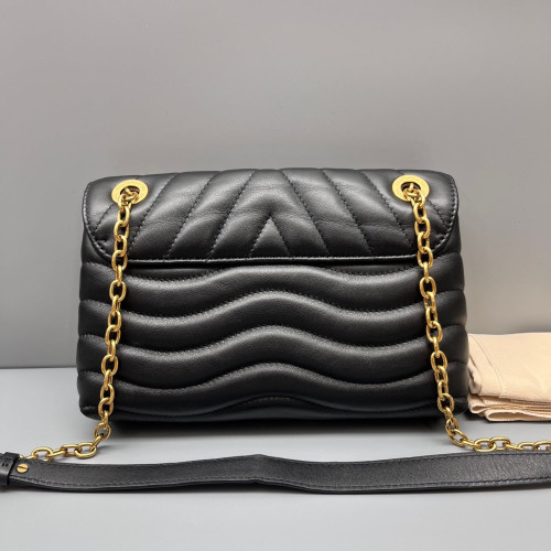 Louis Vuitton New Wave Chain Bag MM NM Calfskin Black