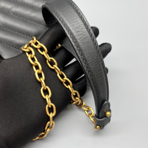 Louis Vuitton New Wave Chain Bag MM NM Calfskin Black