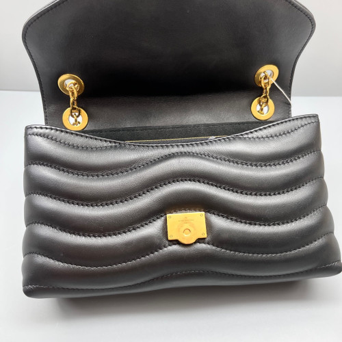 Louis Vuitton New Wave Chain Bag MM NM Calfskin Black
