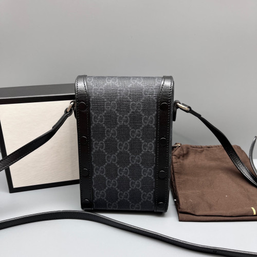 Gucci Phone Holder GG Supreme Monogram Black