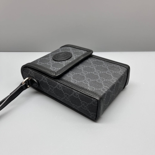 Gucci Phone Holder GG Supreme Monogram Black