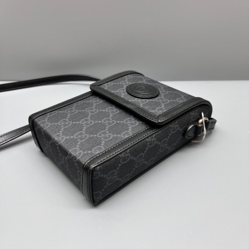 Gucci Phone Holder GG Supreme Monogram Black