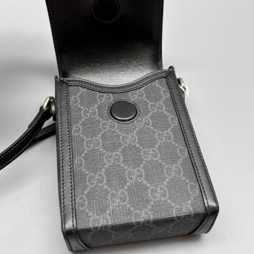 Gucci Phone Holder GG Supreme Monogram Black
