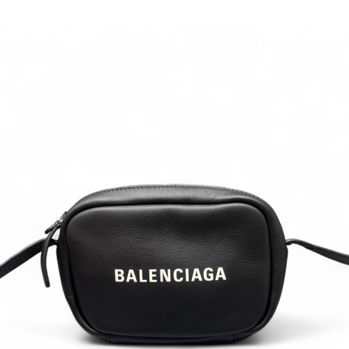 Balenciaga Camera Case Calfskin Black