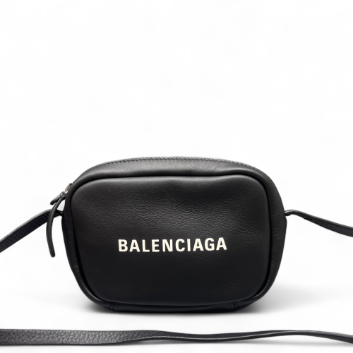 Balenciaga Camera Case Calfskin Black