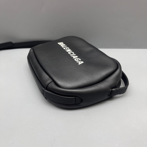 Balenciaga Camera Case Calfskin Black
