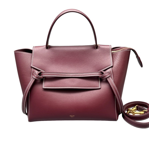Celine Mini Belt Bag Calfskin Burgundy