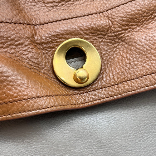 Yves Saint Laurent Medium Muse Two Bag Calfskin Brown Grey