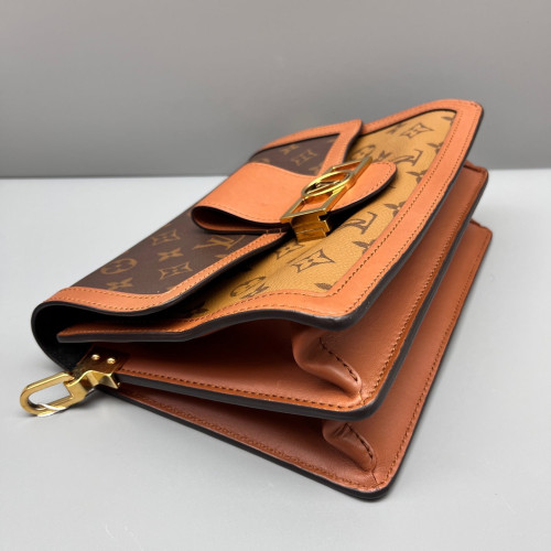 Louis Vuitton Dauphine MM Monogram Reverse Monogram Brown