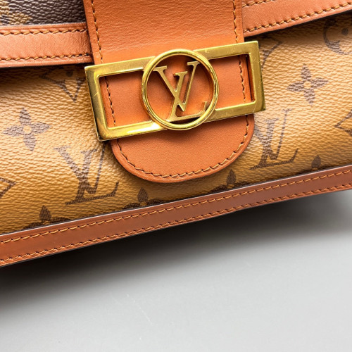 Louis Vuitton Dauphine MM Monogram Reverse Monogram Brown