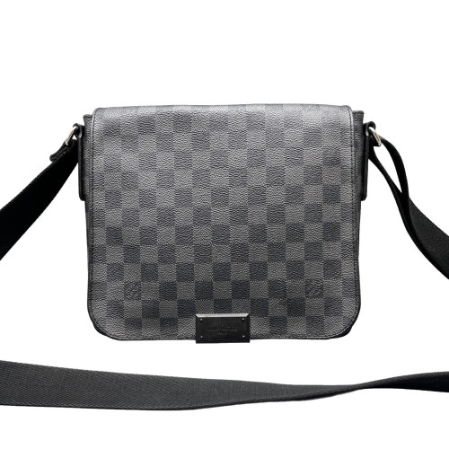 Louis Vuitton District Messenger Bag PM Damier Graphite Black