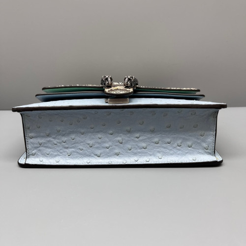 Gucci Meium Dionysus Snakeskin Ostrich Calfskin Green Blue Beige