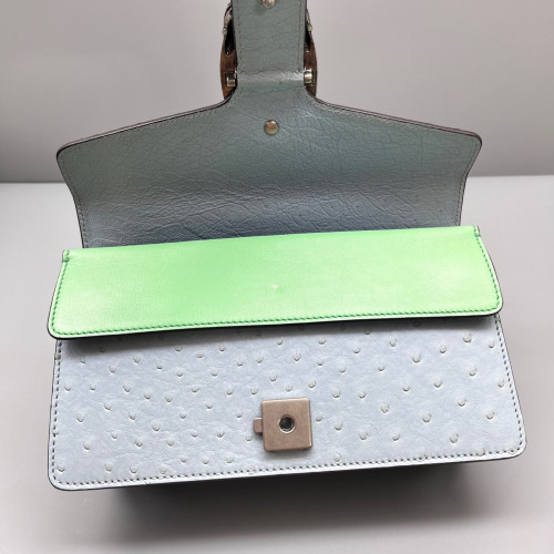 Gucci Meium Dionysus Snakeskin Ostrich Calfskin Green Blue Beige