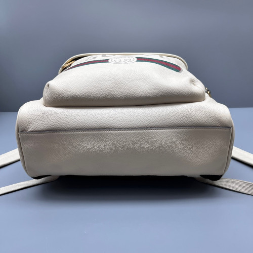 Gucci Backpack Grained Calfskin White