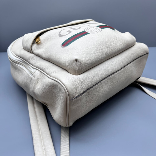 Gucci Backpack Grained Calfskin White
