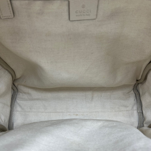 Gucci Backpack Grained Calfskin White
