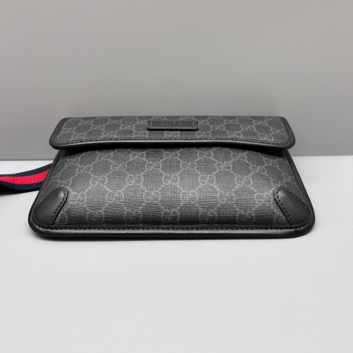 Gucci Web Waist Belt Bag Calfskin Black