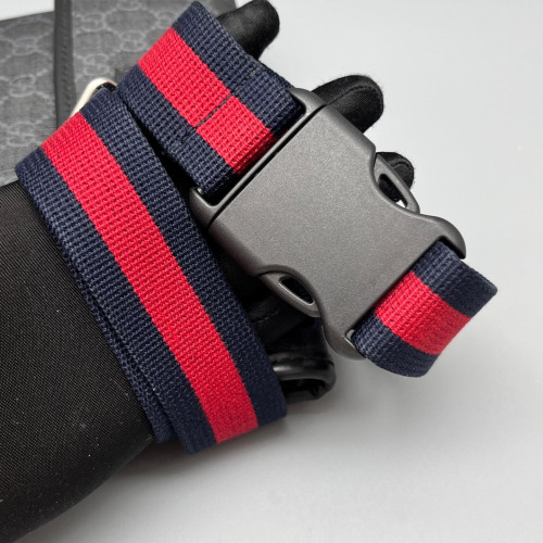 Gucci Web Waist Belt Bag Calfskin Black