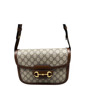 Gucci Medium Horsebit 1955 GG Supreme Monogram Brown