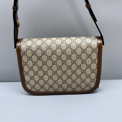 Gucci Medium Horsebit 1955 GG Supreme Monogram Brown