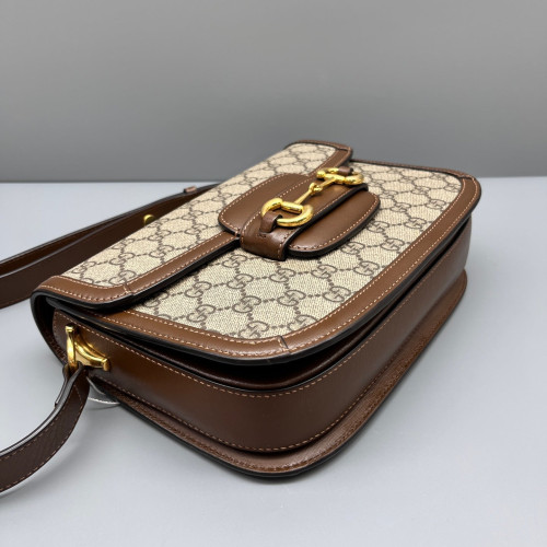 Gucci Medium Horsebit 1955 GG Supreme Monogram Brown