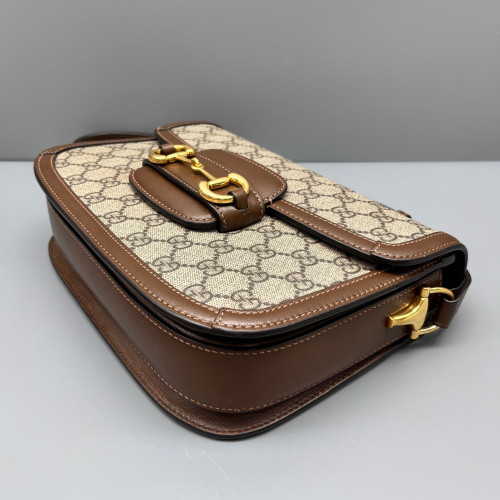 Gucci Medium Horsebit 1955 GG Supreme Monogram Brown