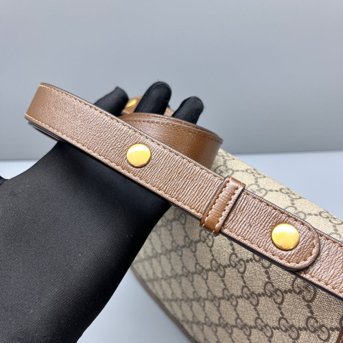 Gucci Medium Horsebit 1955 GG Supreme Monogram Brown