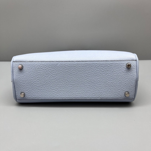 Gucci Small Zumi Top Handle Bag Grained Calfskin Light Blue