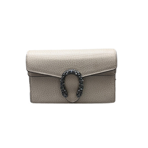 Gucci Super Mini Dionysus Grained Calfskin White