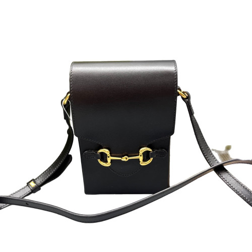 Gucci Mini Horsebit 1955 Crossbody Bag Calfskin Black
