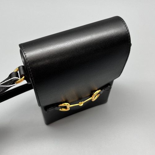 Gucci Mini Horsebit 1955 Crossbody Bag Calfskin Black