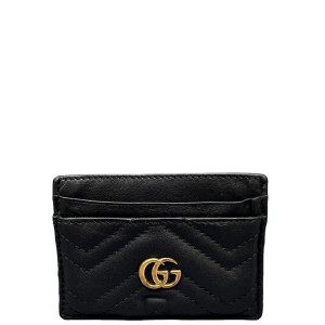 Gucci GG Marmont Card Holder Calfskin Black