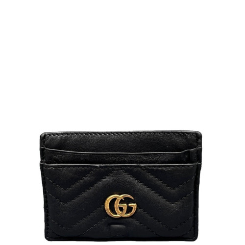 Gucci GG Marmont Card Holder Calfskin Black