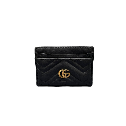 Gucci GG Marmont Card Holder Calfskin Black