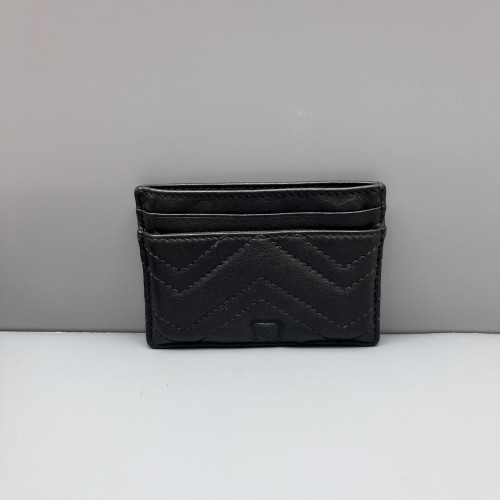 Gucci GG Marmont Card Holder Calfskin Black
